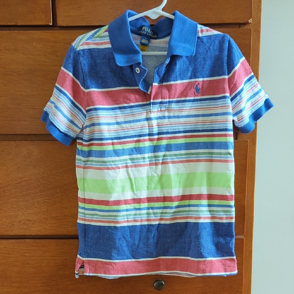 Polo by Ralph Lauren Vibrant Blue and Red Polo Shirt